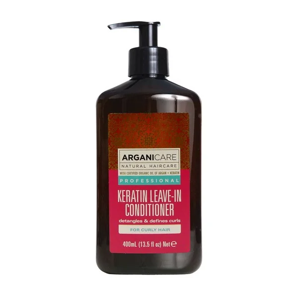 Odżywka bez spłukiwania do kręconych włosów z keratyną 400ml [Arganicare] - Arganicare