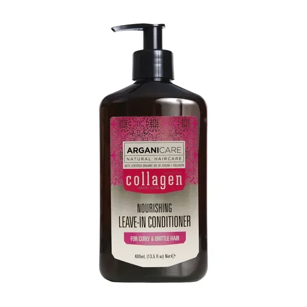 Odżywka bez spłukiwania z kolagenem dla włosów kręconych i łamliwych 400ml [Arganicare] - Arganicare