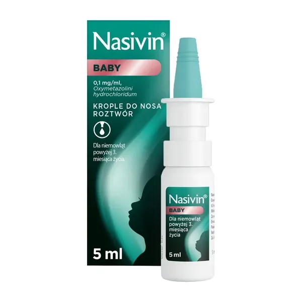 Oksymetazolina 0,1 mg/ml 5 ml [Nasivin Baby] - Nasivin