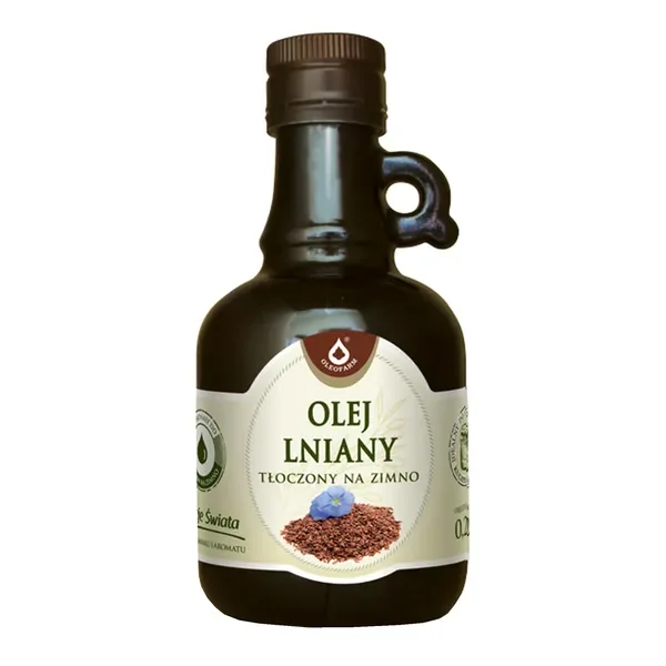 Olej lniany tłoczony na zimno 250ml [Oleofarm] - Oleofarm