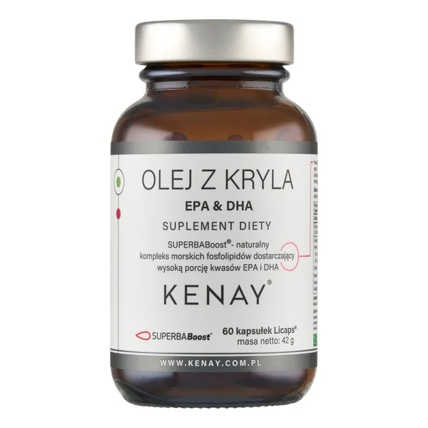 Olej z Kryla EPA & DHA 318mg omega-3 60 kapsułek [Kenay] - Kenay