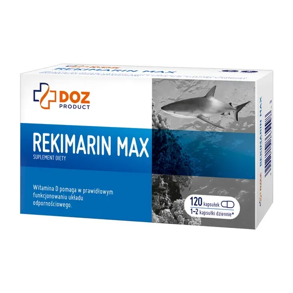Olej z wątroby rekina 550,8 mg + Witamina D 1000 IU 120 kapsułek [DOZ PRODUCT] - DOZ PRODUCT