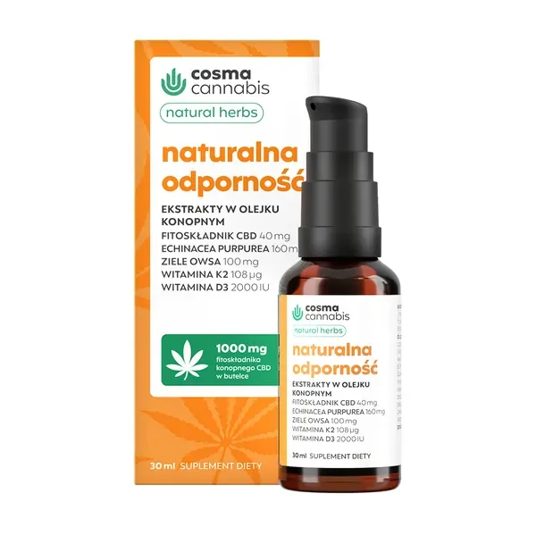 Olejek konopny CBD z echinacea 30ml [Natural Herbs] - Natural Herbs