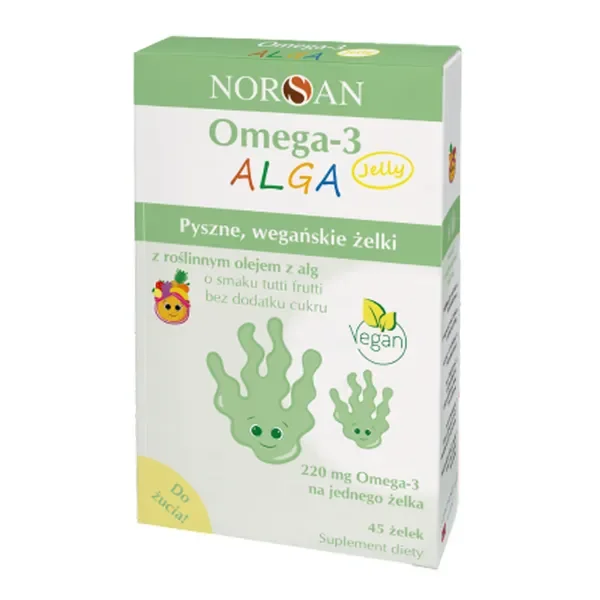 Omega-3 Alga Jelly żelki tutti frutti 45 szt. [Norsan] - Norsan