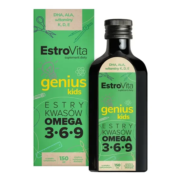 Omega-3 DHA 125mg/250mg 150ml [EstroVita Genius Kids] - EstroVita
