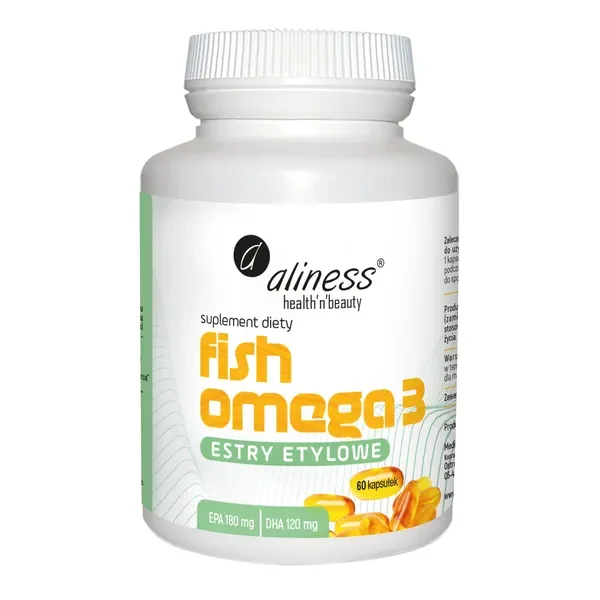 Omega-3 EPA 180mg/DHA 120mg 60 kapsułek [Aliness] - Aliness Health'N'Beauty