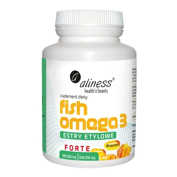 Omega-3 EPA 500mg DHA 250mg 60 kapsułek [Aliness] - Aliness Health'N'Beauty