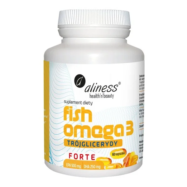 Omega-3 EPA 500mg DHA 250mg 60 kapsułek [Aliness] - Aliness Health'N'Beauty