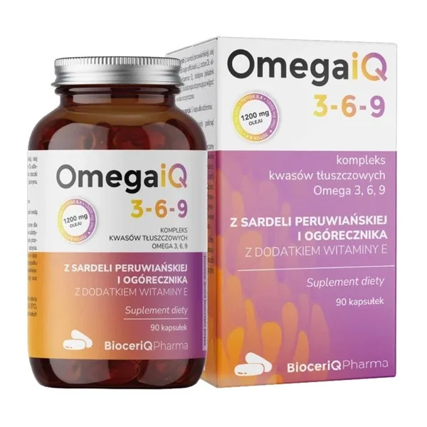 Omega-3 EPA 500mg DHA 250mg 90 kapsułek [BioceriQPharma] - BioceriQPharma