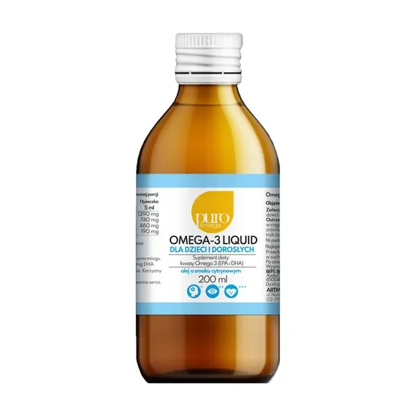 Omega-3 Liquid 695mg/1390mg 200ml [Puro Omega] - Puro Omega