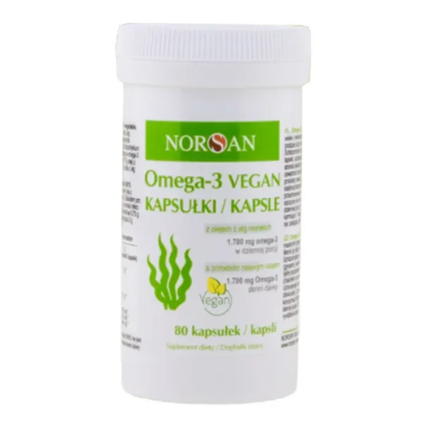 Omega-3 Vegan 1700 mg 80 kapsułek [Norsan] - Norsan