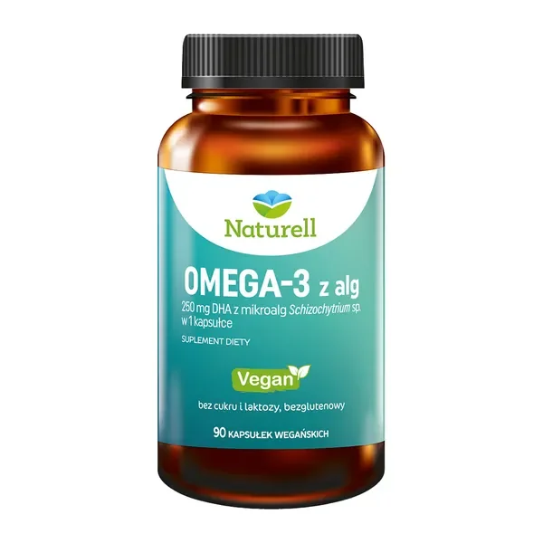 Omega-3 z alg 250mg DHA 90 kapsułek [Naturell] - Naturell