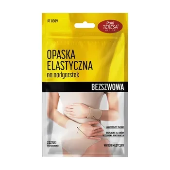 Opaska elastyczna stawu nadgarstkowego bezszwowa beżowa rozmiar M 2 szt. [Pani Teresa] - Pani Teresa