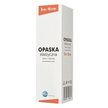 Opaska elastyczna tkana z zapinką 5m x 15cm [Paso] - Paso