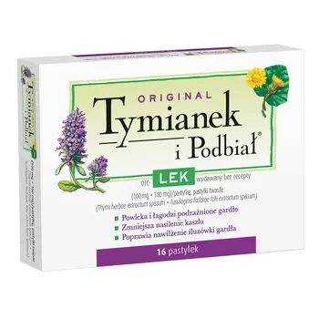 Original Tymianek i Podbiał pastylki twarde 16 szt. [EWA] - EWA