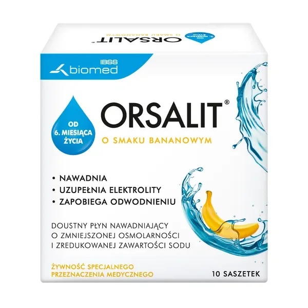 Orsalit proszek o smaku bananowym 10 saszetek [Orsalit] - Orsalit