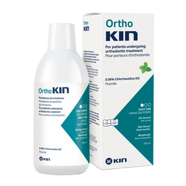 OrthoKIN Mint płyn do płukania jamy ustnej 500ml [Kin] - Kin
