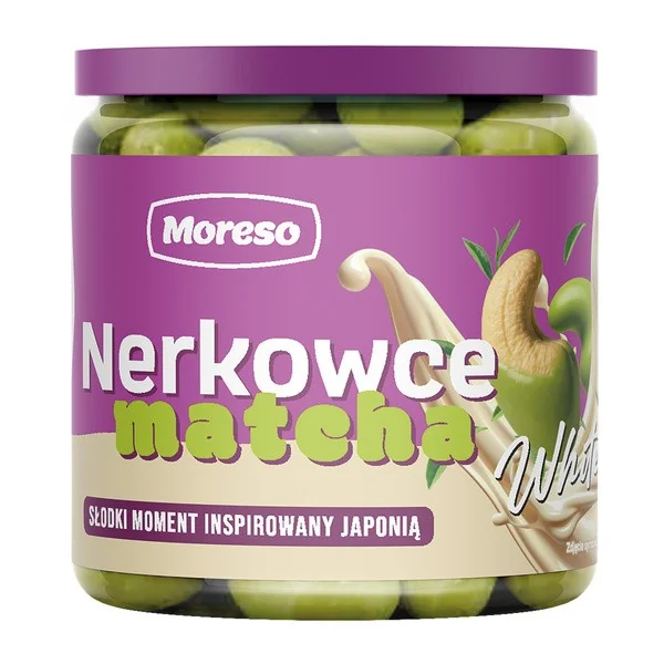Orzechy nerkowca w białej czekoladzie z matchą 140g [Moreso] - Moreso