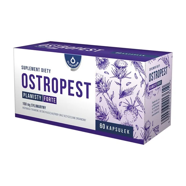 Ostropest plamisty forte 214 mg 60 kapsułek [OLEOFARM] - OLEOFARM