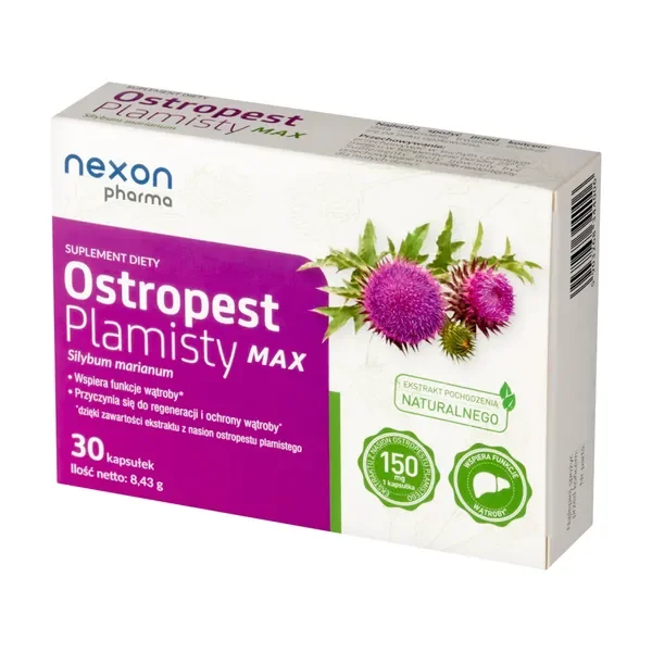 Ostropest Plamisty MAX 150mg 30 kapsułek [Nexon Pharma] - Nexon Pharma