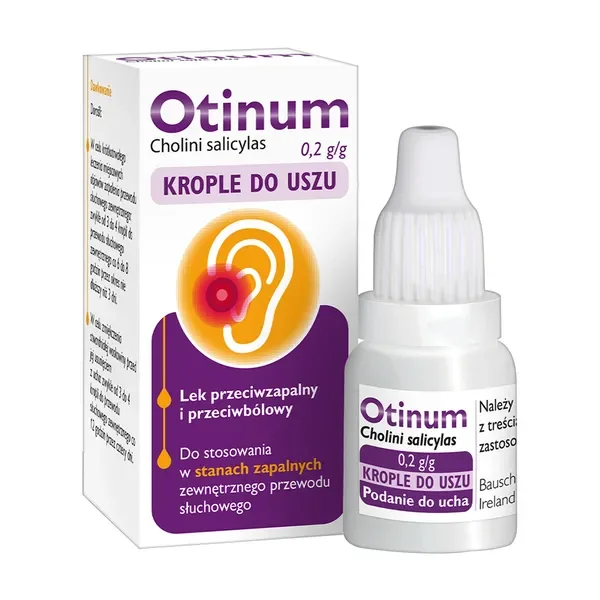 Otinum 20% krople do uszu 10g [Bausch Health Ireland] - Bausch Health Ireland