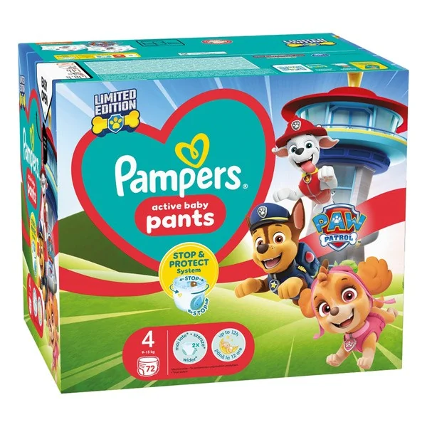 Pampers Pants Baby Psi Patrol pieluchomajtki rozmiar 4 72 szt. - Pampers