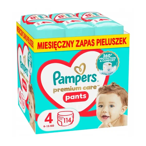 Pampers Premium Care Pants 4 (9-15 kg) 114 szt. - Pampers