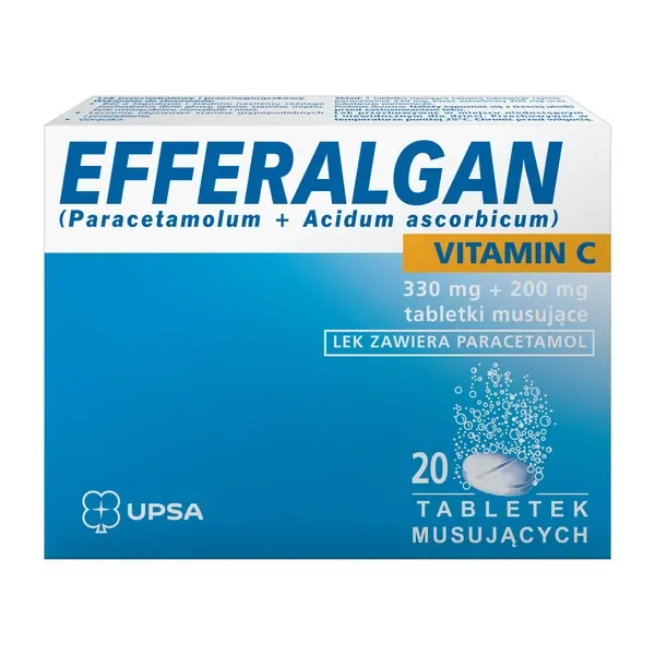 Paracetamol 330 mg + Witamina C 200 mg 20 tabletek [Efferalgan] - Efferalgan