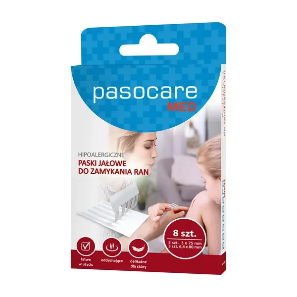 Paski jałowe do zamykania ran 8 szt. [Pasocare] - Pasocare