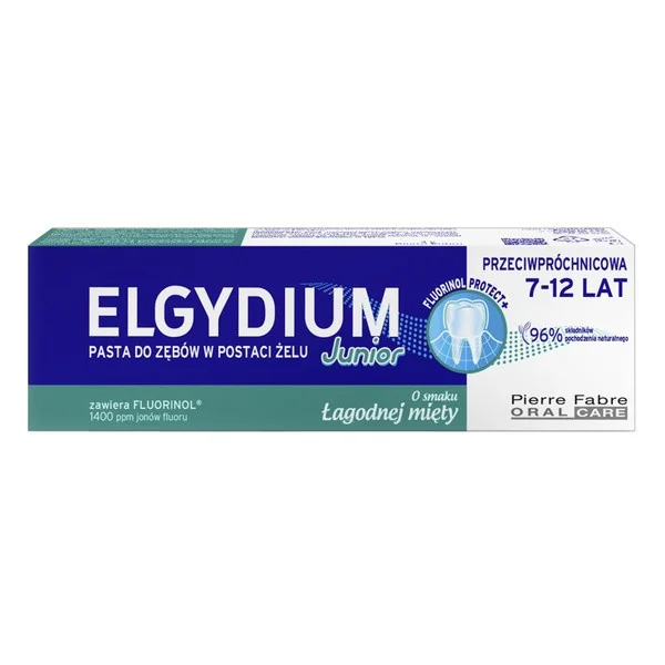 Pasta do zębów dla dzieci 7-12 lat łagodna mięta 50ml [Elgydium] - Elgydium