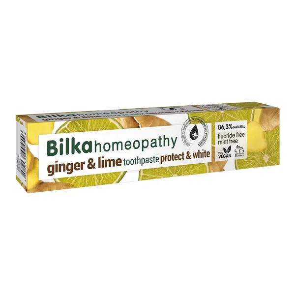 Pasta do zębów Ginger and Lime bez fluoru 75ml [Bilka Homeopathy] - Bilka Homeopathy