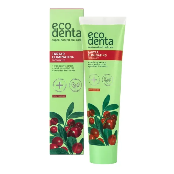 Pasta do zębów przeciwko kamieniowi nazębnemu z ekstraktem z żurawiny i olejkiem miętowym 100ml [Ecodenta] - Ecodenta