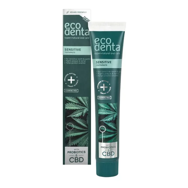 Pasta do zębów z CBD i probiotykami bez fluoru 100ml [Ecodenta] - Ecodenta
