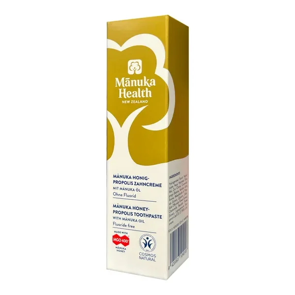 Pasta do zębów z miodem Manuka, propolisem i olejem Manuka bez fluoru 75ml [Manuka Health] - Manuka Health