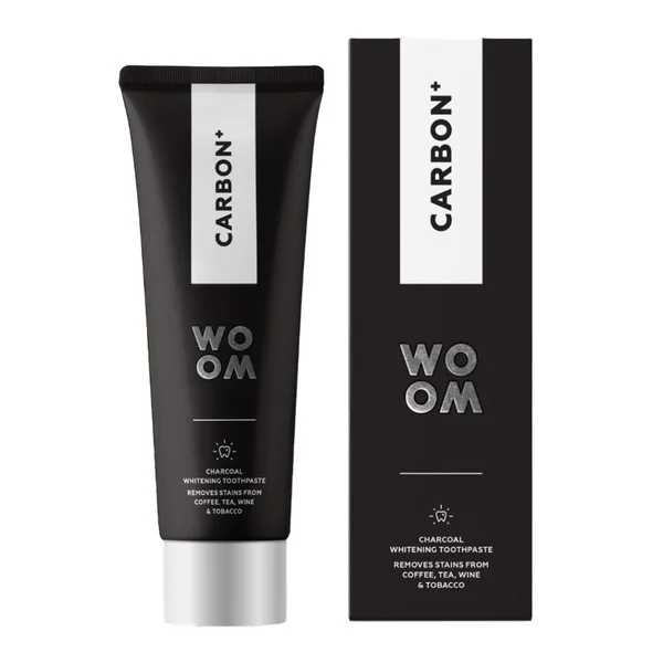 Pasta do zębów z węglem wybielająca 75ml [WOOM Carbon+] - WOOM