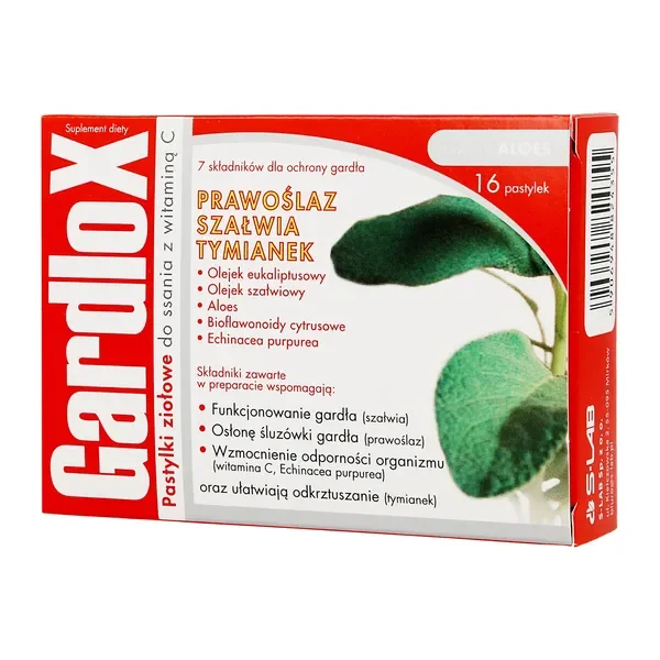 Pastylki ziołowe z witaminą C 15mg 16 szt. [Gardlox] - Gardlox