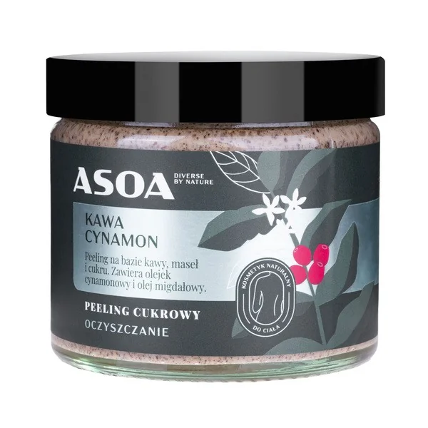 Peeling cukrowo-kawowy Kawa i Cynamon 250 ml [Asoa] - Asoa