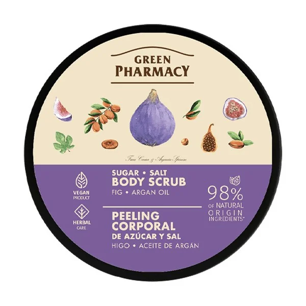 Peeling cukrowo-solny do ciała figi i olejek arganowy 200ml [Green Pharmacy] - Green Pharmacy