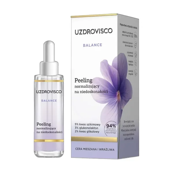 Peeling normalizujący na niedoskonałości 30ml [Uzdrovisco] - Uzdrovisco