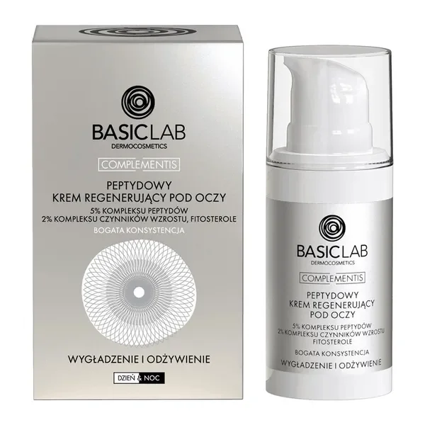 Peptydowy krem regenerujący pod oczy z 5% kompleksu peptydów 15 ml [BasicLab] - BasicLab