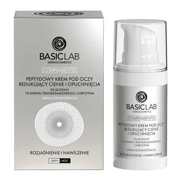 Peptydydowy krem pod oczy redukujący cienie i opuchnięcia 15ml [BasicLab] - BasicLab