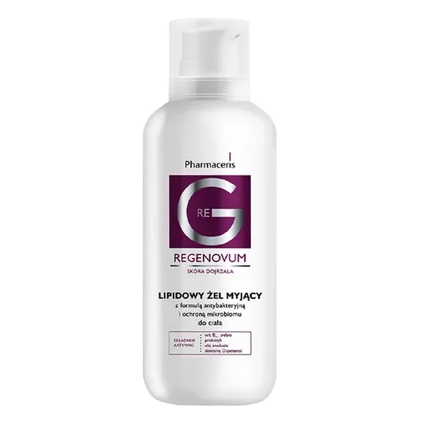 Pharmaceris Regenovum łagodzący żel myjący z formułą lipidową i ochroną mikrobioty do ciała 400 ml - Pharmaceris