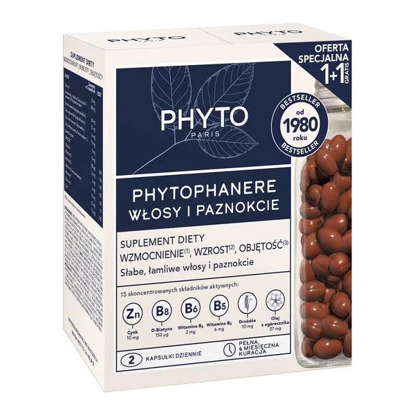 Phytophanere kompleks witamin dla włosów i paznokci 2x120 kapsułek [Phyto] - Phyto