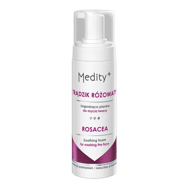Pianka do mycia twarzy na trądzik różowaty 150ml [Medity+] - Medity+