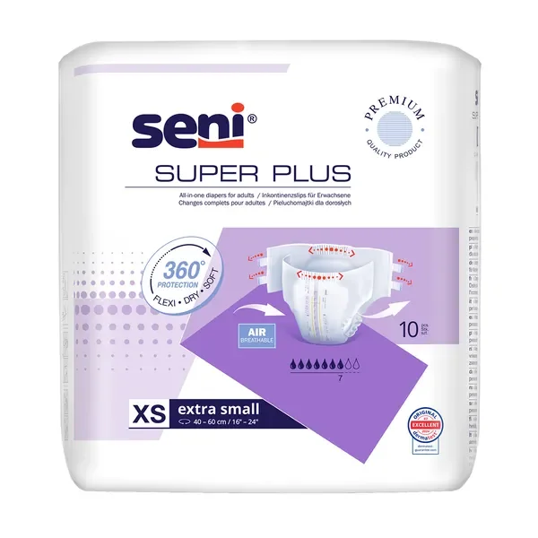 Pieluchomajtki dla dorosłych Super Plus rozmiar XS 10 szt. [Seni] - Seni