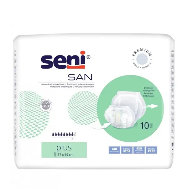 Pieluchy anatomiczne San Seni Plus 10 szt. [Seni] - Seni