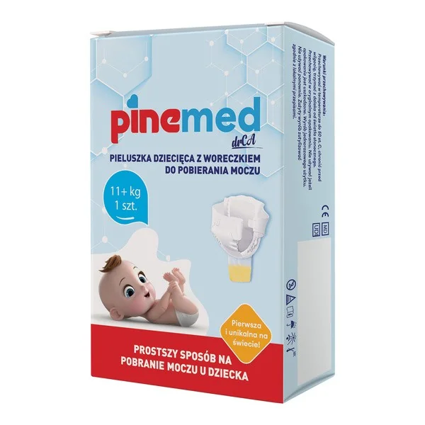 Pieluszka dziecięca z woreczkiem do pobierania moczu 11+ kg [Pinemed] - Pinemed
