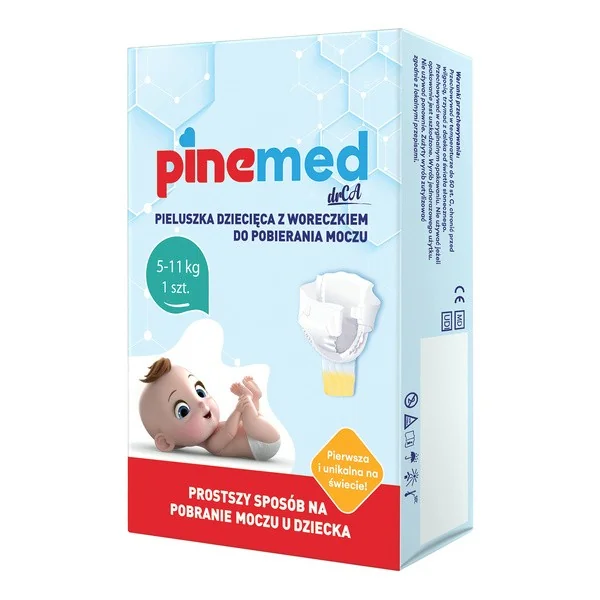 Pieluszka dziecięca z woreczkiem do pobierania moczu 5-11 kg [Pinemed] - Pinemed