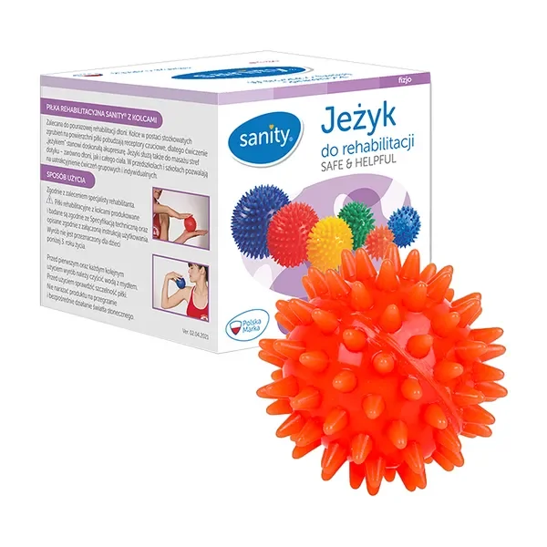 Piłka rehabilitacyjna z kolcami średnica 5,5 cm [Sanity] - Sanity
