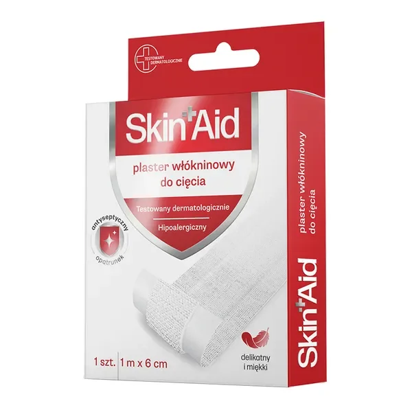 Plaster włókninowy antyseptyczny 6cm x 1m [Skin Aid] - Skin Aid